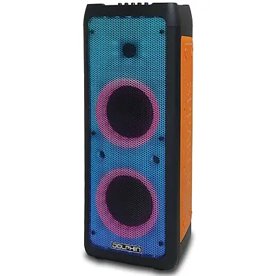 Dolphin Audio Spf-28R Spf-28R Portable Dual-8-In. 40-Watt-Rms Bluetooth Recharge