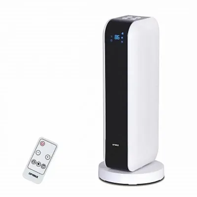 Optimus 17 in. Oscillating Tower Heater w/ Remote, Digital Temperature Readout &