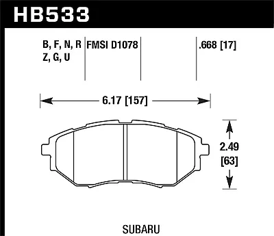 HAWK HB533B668 Brake Pads