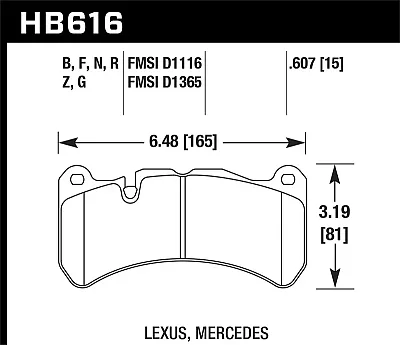 HAWK HB616B607 Oe Replacement