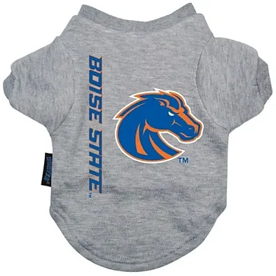 Hunter Boise State Heather Grey Pet T-Shirt - Medium