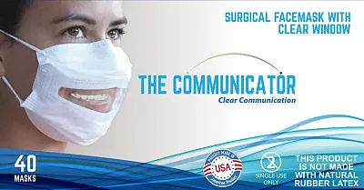 The Communicator Surgical Mask with Clear Window
