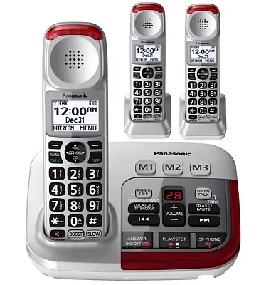 Panasonic KX-TGM450S Amplified Phone with (2) extra handsets