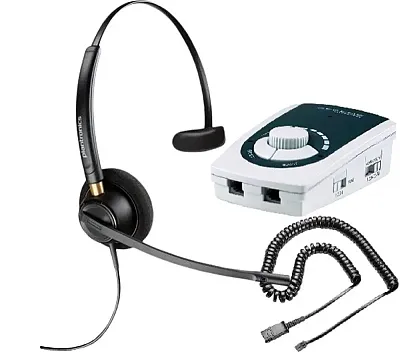 Serene Innovations UA-50 Business Phone Amplifier with Plantronics HW510 Headse