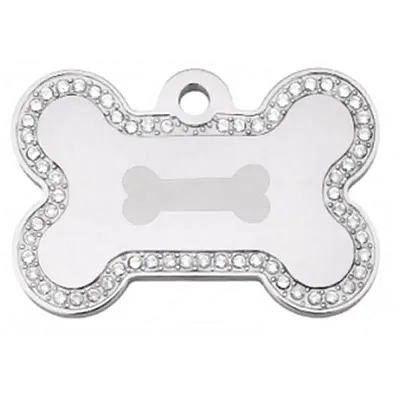 Hillman Group Swarovski Crystal Bone ID Tag - Clear