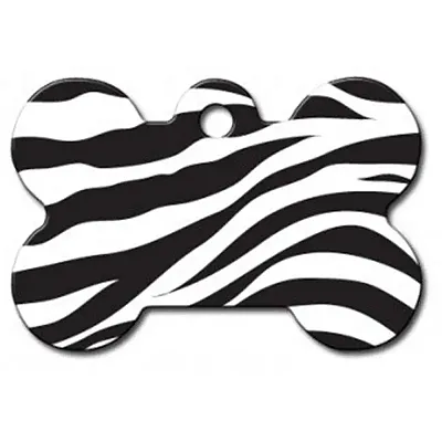Hillman Group Zebra Print Large Bone ID Tag