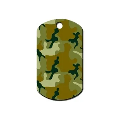 Hillman Group Green Camouflage Print Military ID Tag