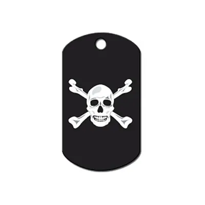 Hillman Group Black Skull And Crossbones Print Military ID Tag