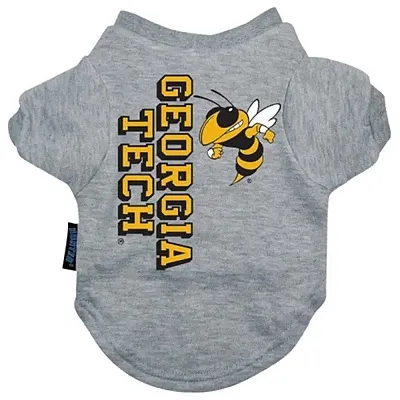 Hunter Georgia Tech Heather Grey Pet T-Shirt - Large