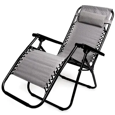 Zero Gravity Folding Lounge Chair, Gray HLCH-004