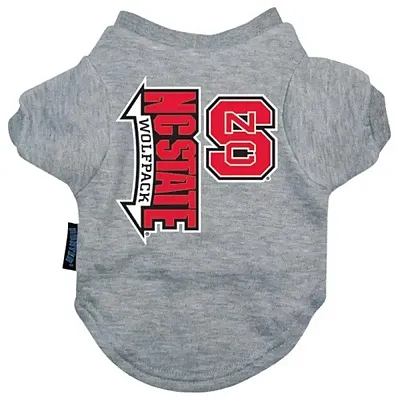 Hunter NC State Wolfpack Heather Grey Pet T-Shirt - Medium