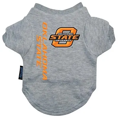 Hunter Oklahoma State Heather Grey Pet T-Shirt - Large