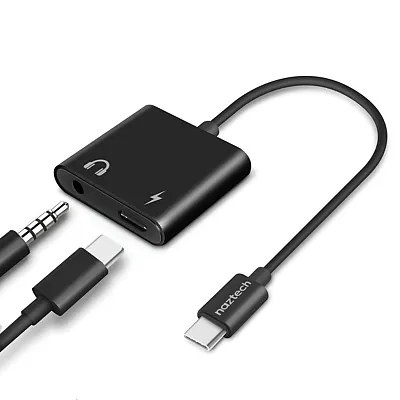 Naztech 15163 Usb-C To 3.5 Mm Audio Plus Charge Adapter