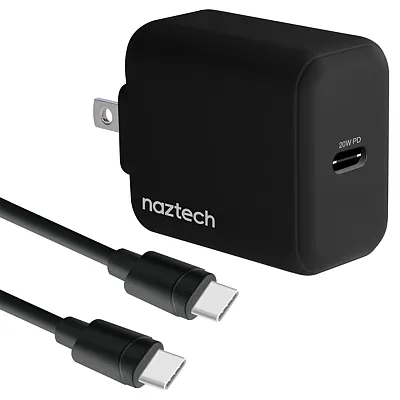 Naztech 15397 20-Watt Power Delivery Usb-C Wall Charger And Usb-C To Usb-C 4-Foo