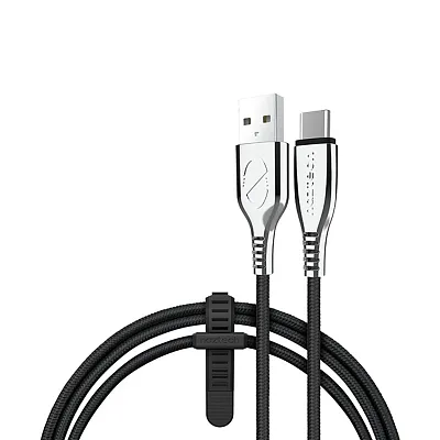 Naztech 15499 6-Ft. Titanium Usb To Usb-C Braided Cable (Black)