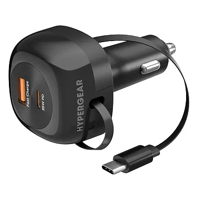 Hypergear 16250 30-Watt 3-Port Usb-C And Usb-A Power Delivery Car Charger With R