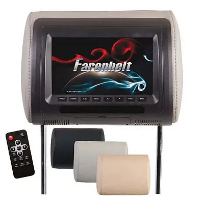 Farenheit Universal  7&quot; Headrest (Single) Includes 3 Color Skins (Blackgreybeige