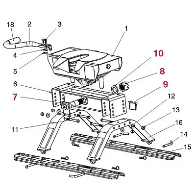 HUSKY TOWING 31574 Pivot Pin Kit For 16Kw & 26Kw