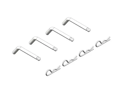 HUSKY TOWING 31576 5Th Wheel Isr Baserail Pin Kit 4Pc