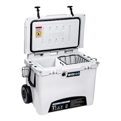 HUSKY TOWING BDCR60 60 Qt Rolling Cooler W Accessories