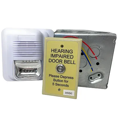 Hard-Wired 24VDC Audio + Visual Doorbell System Kit HW-LDHSK2