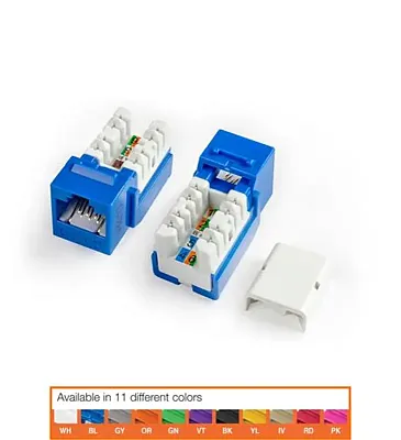 HYPERLINE KJNE-8P8C-C6-90-BL Kjne-8P8C-C6-90-Bl Cat6 Jack Blue