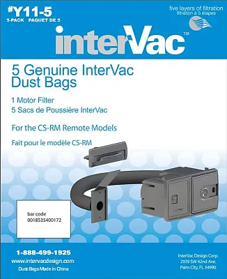 INTERVAC VAC Y115 Y11-5 Dust Bags For Cs-Rm And Cs-9.