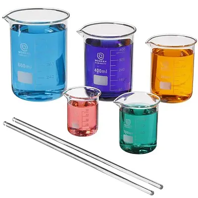 5-pack Glass Beakers 50-600mL IBKR-001
