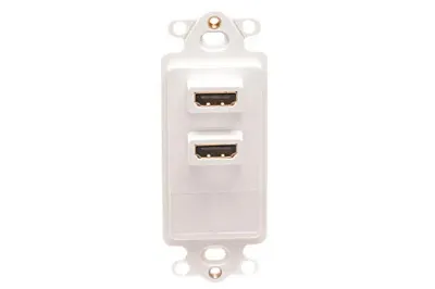 ICC IC107DDHWH Insert, Decorex, 2-Port, Dual Hdmi, Wh