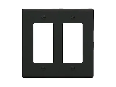 ICC IC107DFDBK Faceplate, Decorex, 2-Gang, Black