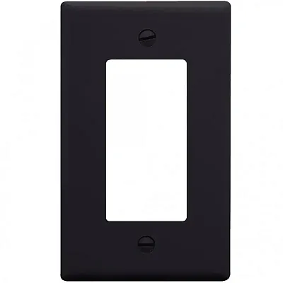 ICC IC107DFSBK Faceplate, Decorex, 1-Gang, Black