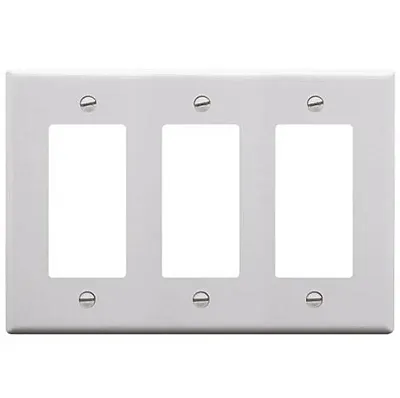 ICC IC107DFTWH Faceplate, Decorex, 3-Gang, White