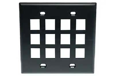ICC IC107F12BK Ic107F12Bk 12 Port Faceplate Black