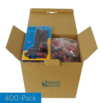 ICC IC107F6RBK Module Cat6 Hd 400 Pk No Jackez Bk