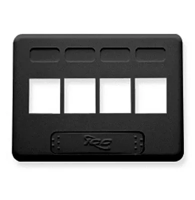 ICC IC107FN4BK-TD Faceplate, Furniture, Nema, 4-Port Black