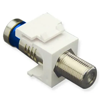 ICC IC107FQGWH Module, Crimp, F-Type, Rg6Q, White
