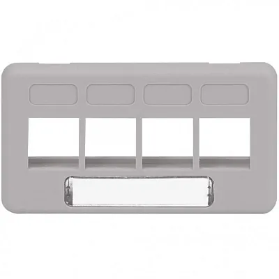 ICC IC107FT4GY Faceplate Furniture Tia 4 Port Gray