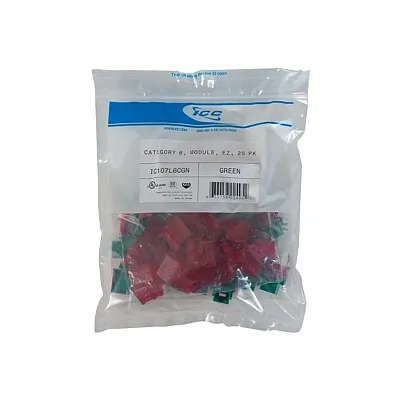 ICC IC107L6CGN Module, Cat 6, Ez, 25 Pk, Green