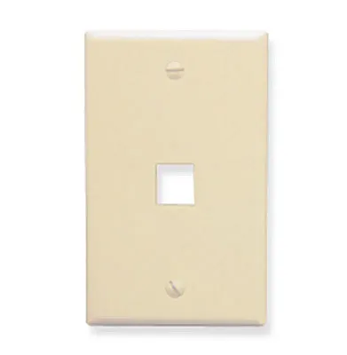ICC IC107LF1AL Faceplate, Oversized, 1-Port, Almond