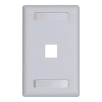 ICC IC107S1TWH Faceplate, Id, 1-Gang, 1-Port, 10Pk, Wh