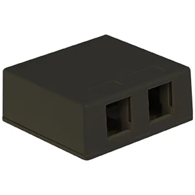 ICC IC107SB2BK Surface Mount Box, 2-Port, Black