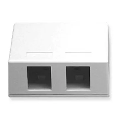 ICC IC107SB2WH Surface Mount Box, 2-Port, White