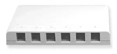 ICC IC107SB6WH Surface Mount Box, 6 Port, White