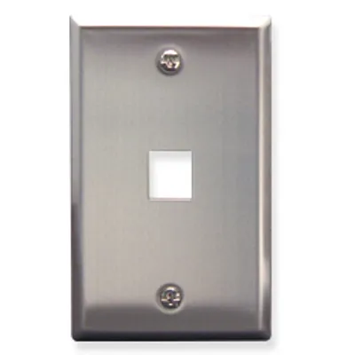 ICC IC107SF1SS Faceplate, Stainless Steel,1-Gang,1-Port