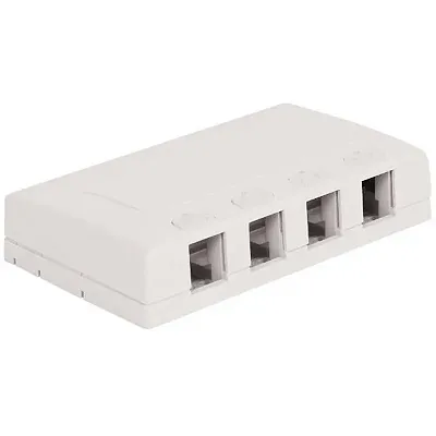 ICC IC108SB4WH Surface Mount Box, Elite, 4-Port, White