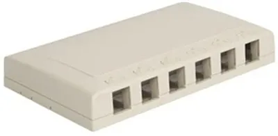 ICC IC108SB6WH Surface Mount Box, Elite, 6-Port White