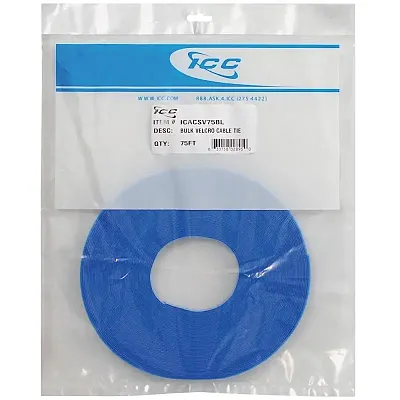 ICC ICACSV75BL Bulk Velcro Cable Tie 75' Blue