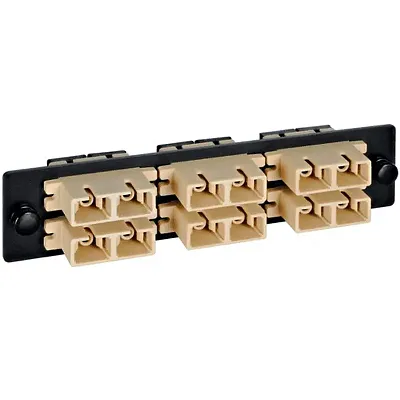 ICC ICFOPC16BK Adapter Panel, 6-Duplex Sc, Metal, Black