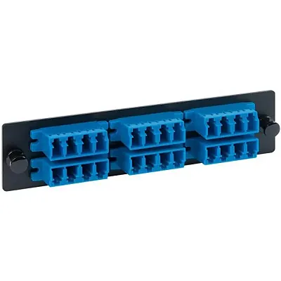 ICC ICFOPL1619 Adapter Panel, 6 Quad Lc, 24F, Blue, Sm