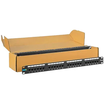 ICC ICMPP2460V Patch Panel, Cat 6, 24-Port, 1 Rms, 6 Pk